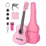 Guitare classique - duoku - m5126 - 78 cm (30) - tilleul - kit complet d�butant (rose)