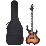 Guitare lectrique pour dbutants et sac marron et noir 4 4 39