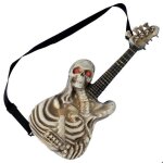 Guitare lectrique demi - squelette - ptit clown - 24061 - accessoire halloween sonore et lumineuse - ...