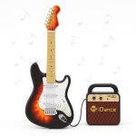 Guitare �lectrique enfant - idance - 4 modes de guitare - 8 boutons de touche - 56 boucles musicales