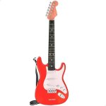 Guitare lectrique jouet - bontempi - 67 cm - orange - 9 mlodies - sangle rglable