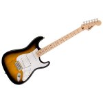 Guitare �lectrique - squier - sonic stratocaster - 2 - color sunburst - corps l�ger en peuplier - micros ...
