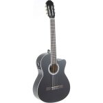 Guitare lectro - acoustique gewa basic 4 / 4 noir - design traditionnel et son chaud
