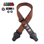 Guitare folk guitare lectrique basse sangle en pur coton avec -