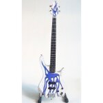 Guitare miniature basse blue flame de robert trujillo de metallica