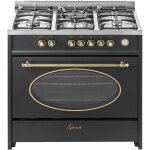 Cuisinire  gaz - gurari - gch e 914 bl r - rtro - 90 cm - four lectrique multifonction