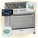Cuisinière électrique à gaz - gurari - gch e 911 - acier inoxydable - 90 cm - 8 fonctions Cuisinière électrique à gaz - gurari - gch e 911 - acier inoxydable - 90 cm - 8 fonctions