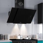 Hotte aspirante - gurari - gch s 171 - 90 cm - verre noir - 1000m� / h