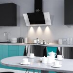 Hotte de cuisine - gurari - 482 90 is - acier inox - verre noir - 1000 m / h