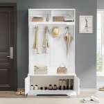 Armoire dentre - gutent - grande taille - 4 crochets - 2 compartiments - blanc moderne