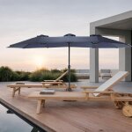 Parasol - gutent - rectangulaire - 453x267cm - mt dport - manivelle manuelle