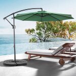 Parasol - gutent - double face rectangulaire - vert fonc� - m�t d�port� - 294x294cm