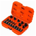 Gymax 27 pi�ces dextracteurs de vis ensemble dextracteurs de vis pour enlever les boulons �crous et vis ...