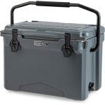 Gymax glaci�re rigide 21 lpoign�e en aluminium porte - gobelets r�tention de glace de 5 � 7 jours pour ...