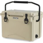 Gymax glaci�re rigide 21 l poign�e en aluminium porte - gobelets r�tention de glace de 5 � 7 jours pour ...