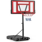 Gymax panier basket - ball extrieur pour enfants hauteur rglable 115 - 135 cm mobile avec roues pour ...