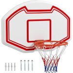 Gymax panier de basket - ball mural int�rieur et ext�rieur 91x61cm panneau arri�re en pe pour enfants ...