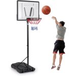 Gymax panier de basket ext�rieur r�glable en hauteur 172 - 305cm avec panneau incassable pour int�rieur ...