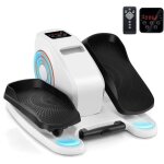 Gymax p�dalier jambe d?exercice avec roues & t�l�commande - mini v�lo d?appartement - 2 modes manuel ...