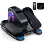 Gymax pdalier jambe d?exercice avec roues & tlcommande - mini vlo d?appartement - 2 modes manuel ...