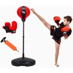 Gymax punching ball enfant rglable en hauteur 81 - 122 cm sac de frappe pour enfant plus 3 ans avec ...