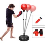 Gymax punching ball avec hauteur rglable sac de frappe sur pied avec pompe pour enfant & adulte pour ...