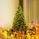 Gymax sapin de noël 150cm lumineux artificiel 2 modes de lumières led coloré et blanc chaud 600 branches ... Gymax sapin de noël 150cm lumineux artificiel 2 modes de lumières led coloré et blanc chaud 600 branches ...