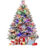 Gymax sapin de noël artificiel 135 cm avec 472 branches et 26 pommes de pin arbre de noël blanc lumineux ... Gymax sapin de noël artificiel 135 cm avec 472 branches et 26 pommes de pin arbre de noël blanc lumineux ...