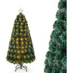Gymax sapin de nol artificiel 150 cm arbre de nol avec 170 branches en pvc 170 lumires led toile ...