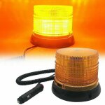 Gyrophare led 60 leds 12v - 24v fixation magntique ou permanente 7 modes dclairage flash et rotatif ...