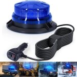 Gyrophare led bleu 12v - 24v lumi�re stroboscopique durgence attention signalement lumi�res camion v�hicule ...