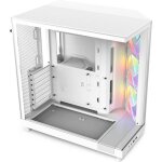 H6 flow rgb botier moyen - tour compact avec 3 ventilateurs 120mm panneaux verre blanc