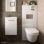 Habillage bati support wc unit couleur blanc brillant