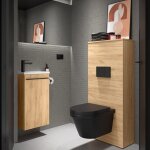Habillage bati support wc unit couleur chne africain