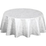 Habitable - nappe ronde en toile cir�e nacr�e nerv - diam. 150 cm - blanc