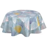 Habitable - nappe en toile cirée ronde cottey - diam. 135 cm - bleu Habitable - nappe en toile cirée ronde cottey - diam. 135 cm - bleu