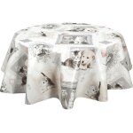 Habitable - nappe en toile cire ronde motifs chatons mimi - diam. 150 cm
