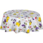 Habitable - nappe en toile cirée ronde motifs citron capri - diam. 135 cm Habitable - nappe en toile cirée ronde motifs citron capri - diam. 135 cm