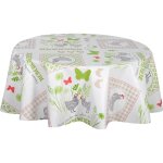Habitable - nappe en toile cir�e ronde motifs papillons joss - diam. 135 cm