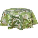 Habitable - nappe en toile cire ronde motif tropical monkey - diam. 150 cm