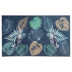 Habitable - nappe en toile cire ronde eloa - diam. 135 cm - bleu