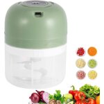 Hachoir �lectrique 250 ml chargement sans fil usb hachoir � l�gumes vert