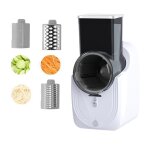 Coupe - l�gumes �lectrique - r�pe � l�gumes �lectrique 3 en 1 - r�pe �lectrique avec 3 lame en acier ...
