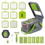 Hachoir à légumes multifonctionnel 22 en 1 pour la cuisine coupe - fruits râpe broyeur panier de vidange ... Hachoir à légumes multifonctionnel 22 en 1 pour la cuisine coupe - fruits râpe broyeur panier de vidange ...