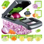 Hachoir  lgumes rising ff hachoir  oignons professionnel hachoir multifonction 13 en 1 hachoir de ...