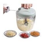 Hachoir manuel 5 secondes 900 ml hacher dcouper mixer lgumes noix oignons lames en acier inoxydable ...