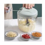 Hachoir manuel 5 secondes 900 ml hacher dcouper mixer lgumes noix oignons lames en acier inoxydable ...