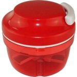 Hachoir manuel multifonction mmgoqqt coupe - oignons 300 ml rouge avec 3 lames en acier inoxydable et ...
