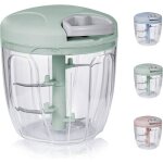 Hachoir  oignons manuel avec 3 lames en acier inoxydable hachoir et mixeur multifonctionnel