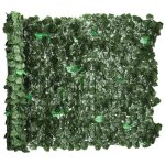 Haie artificiel outsunny brise - vue dcoration rouleau 3l x 1h m feuillage raliste anti - uv vert